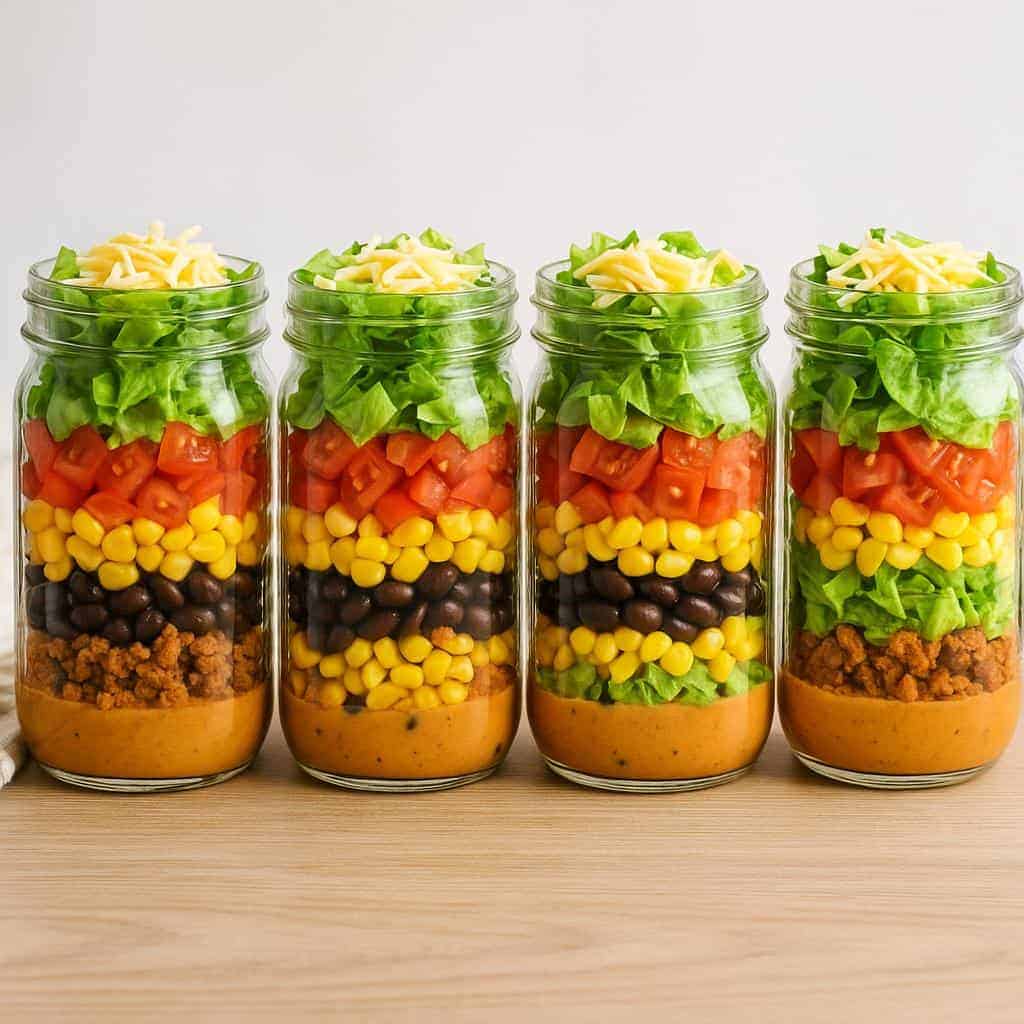 9. Mason Jar Taco Salads