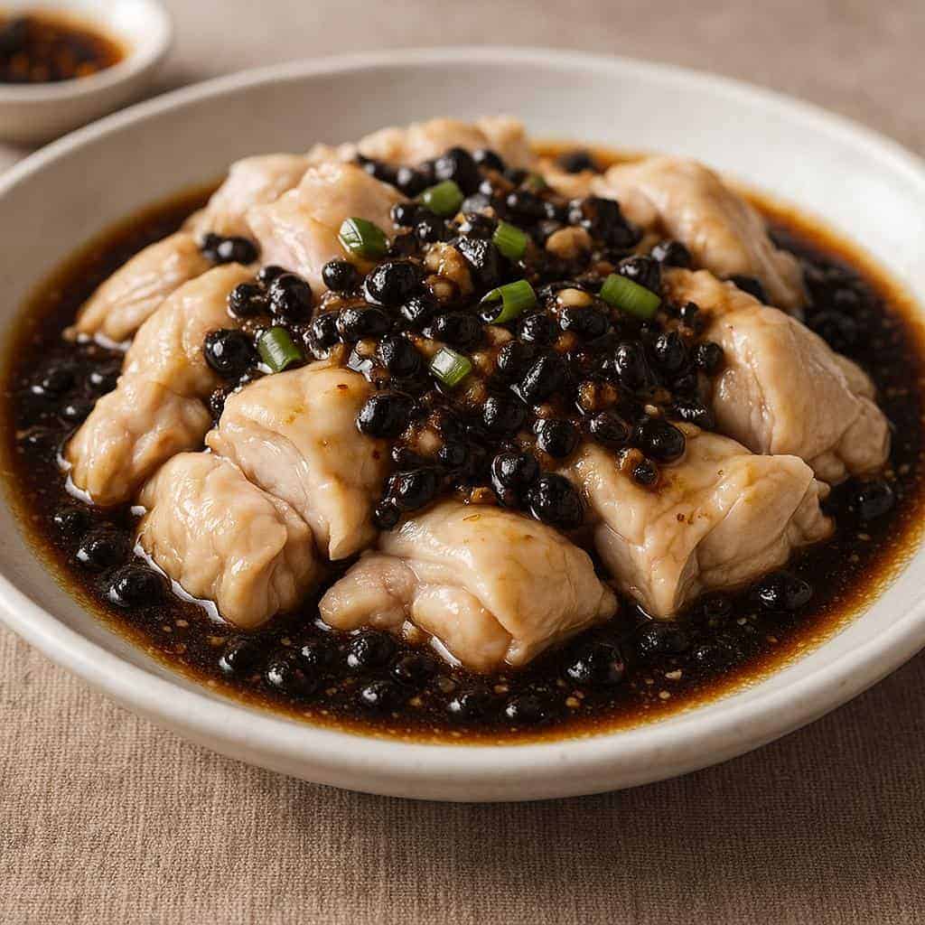 3. Steamed Chicken with Black Bean Sauce