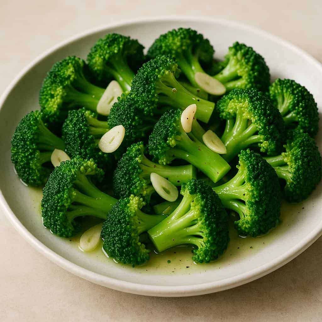 4. Steamed Broccoli with Garlic