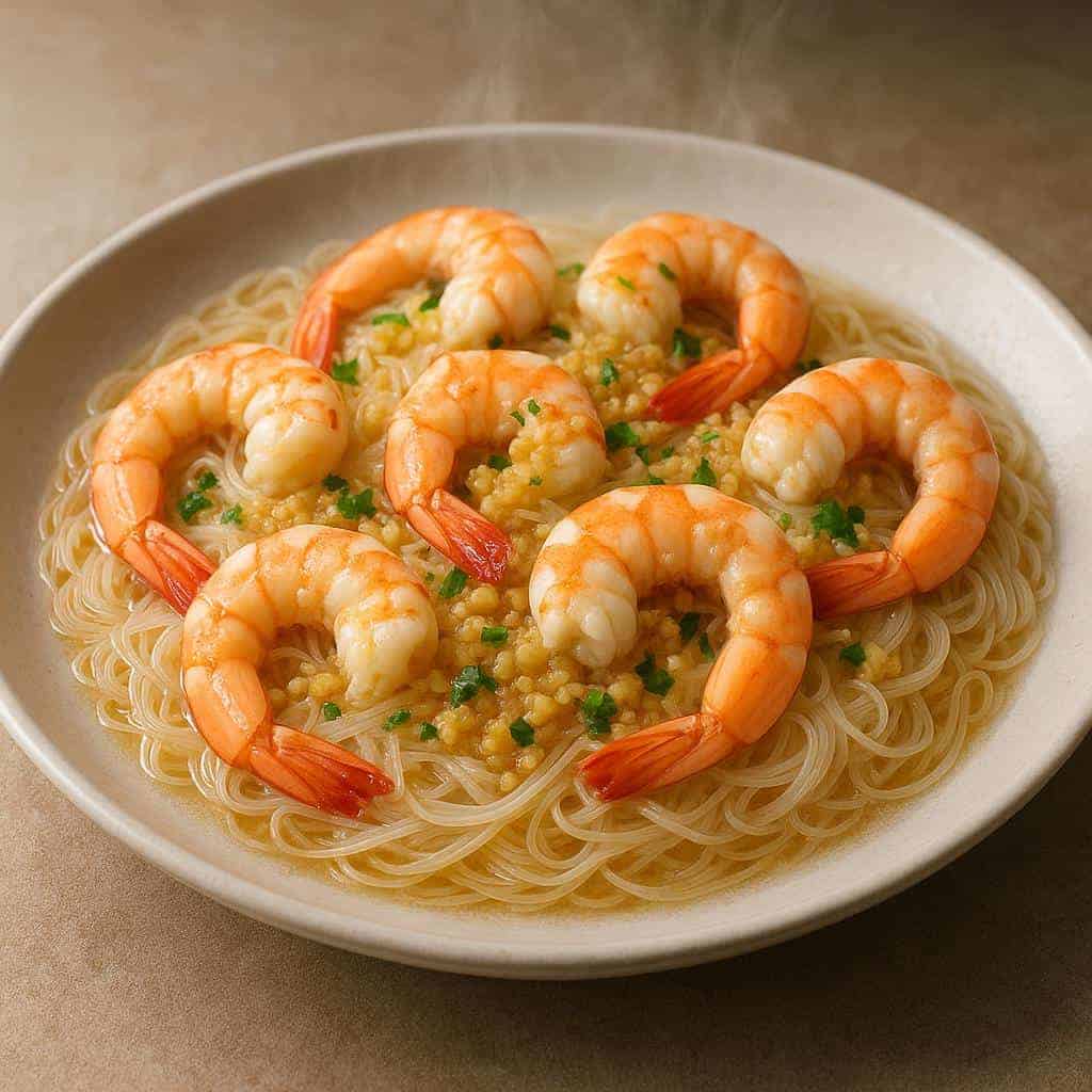 6. Steamed Shrimp with Garlic Vermicelli
