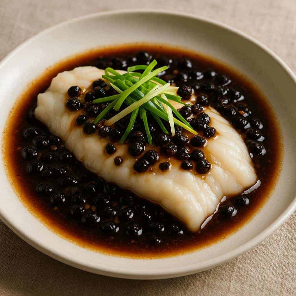 8. Steamed Fish Fillet with Black Bean Sauce