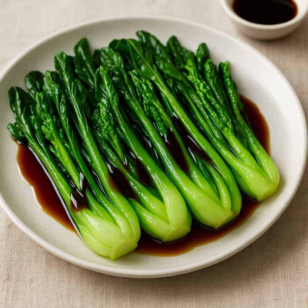 12. Steamed Asian Greens with Oyster Sauce