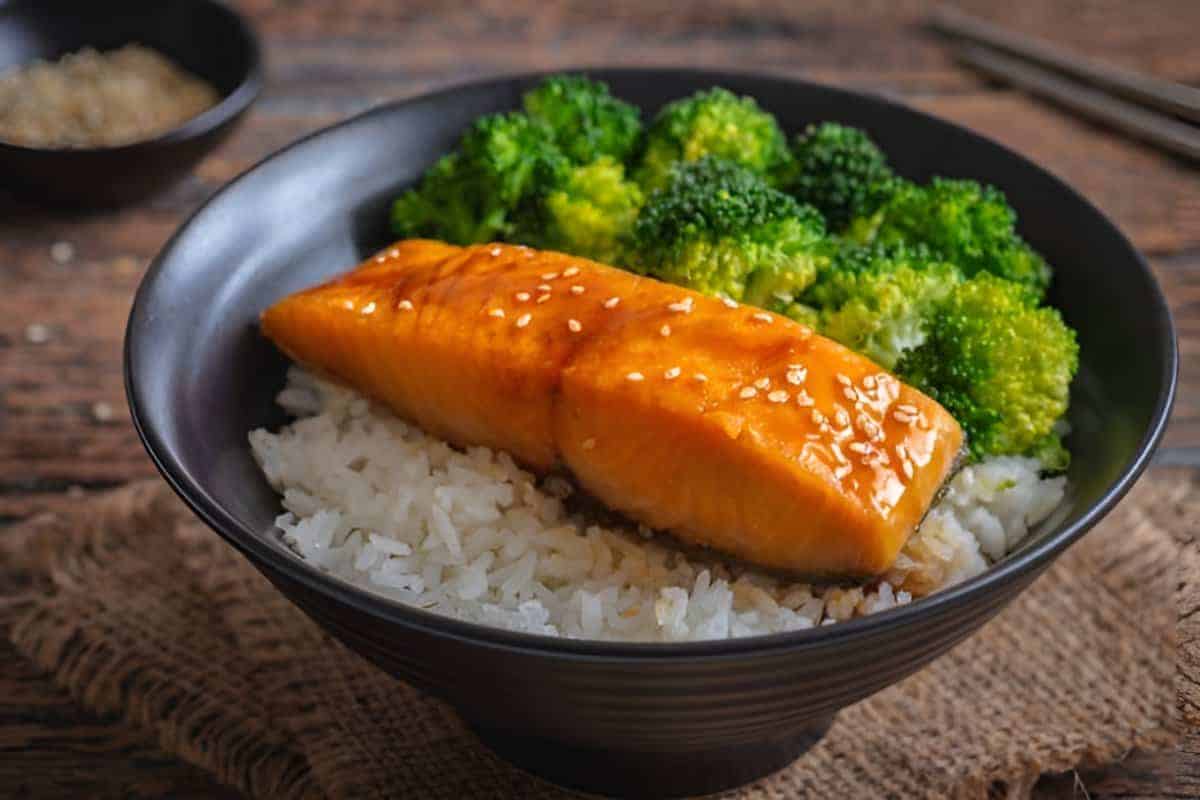 10. Teriyaki Salmon Rice Bowls