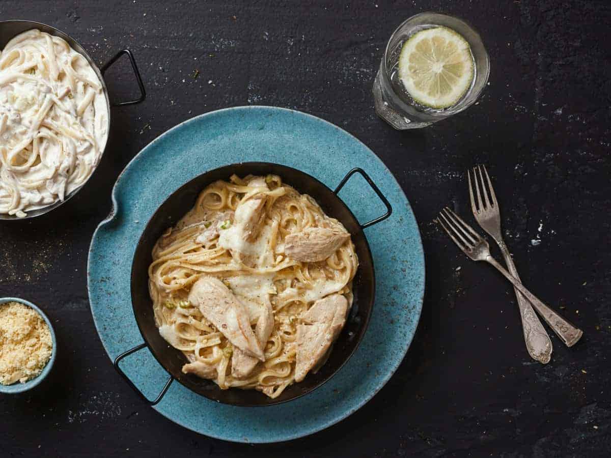 4. Creamy Pesto Pasta with Chicken
