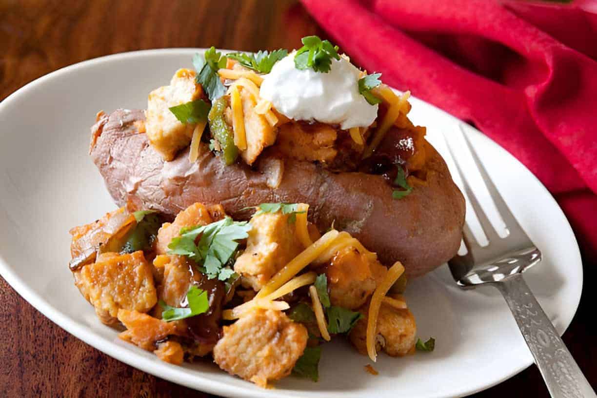 14. BBQ Chicken Stuffed Sweet Potato