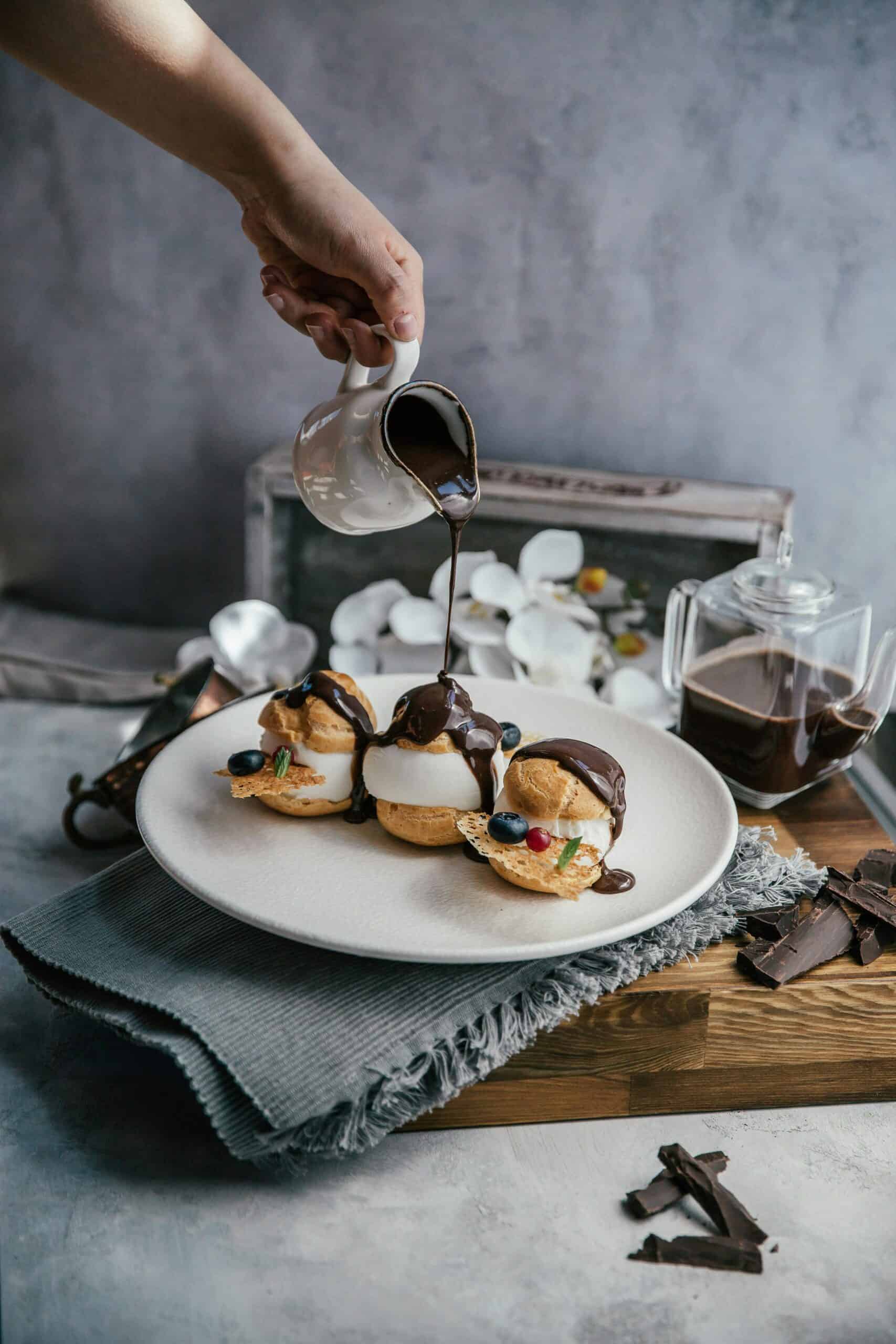 14. Chocolate Profiteroles