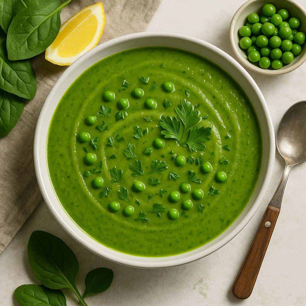 10. Spinach and Pea Spring Soup