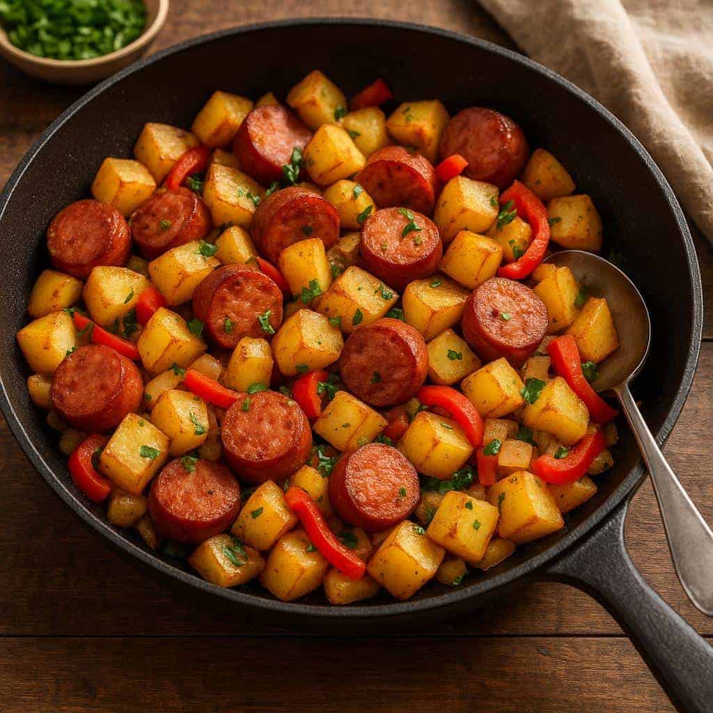 Sausage and Potato Skillet Stir-Fry