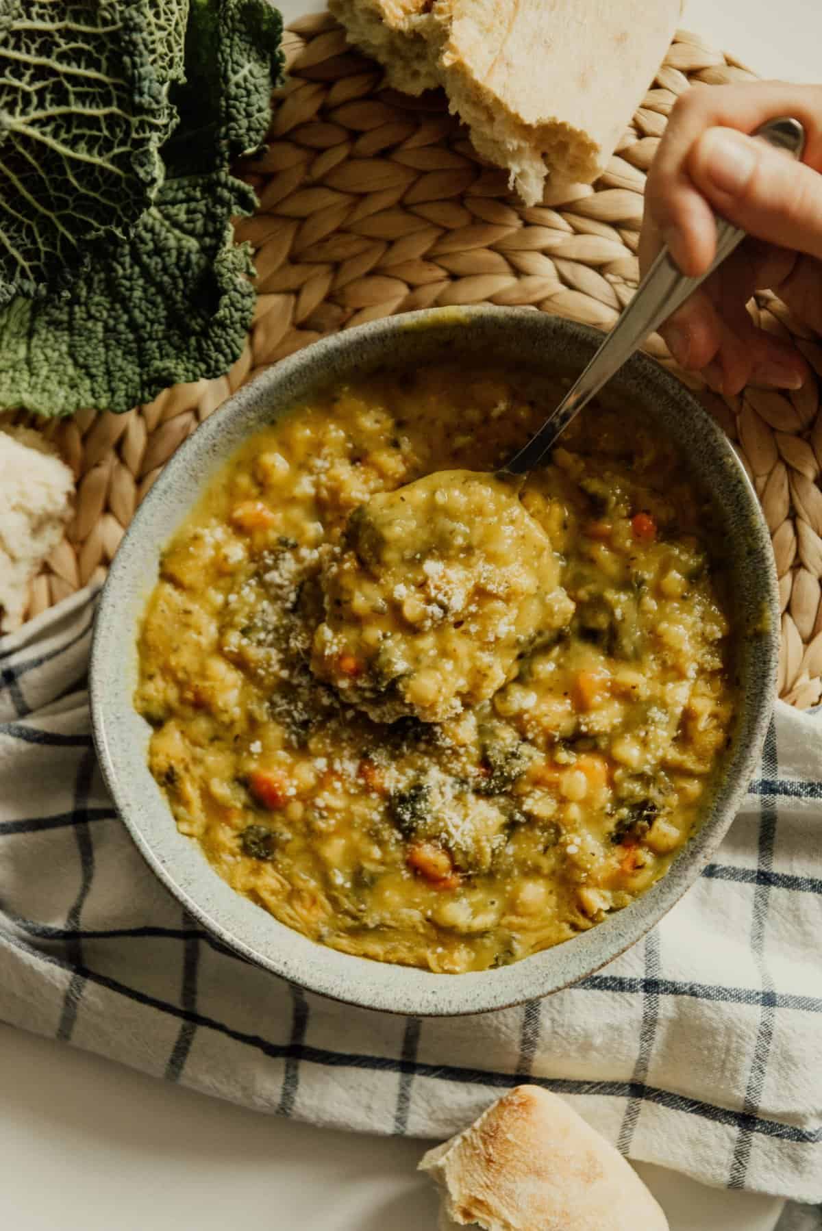 9. Cabbage and White Bean Soup