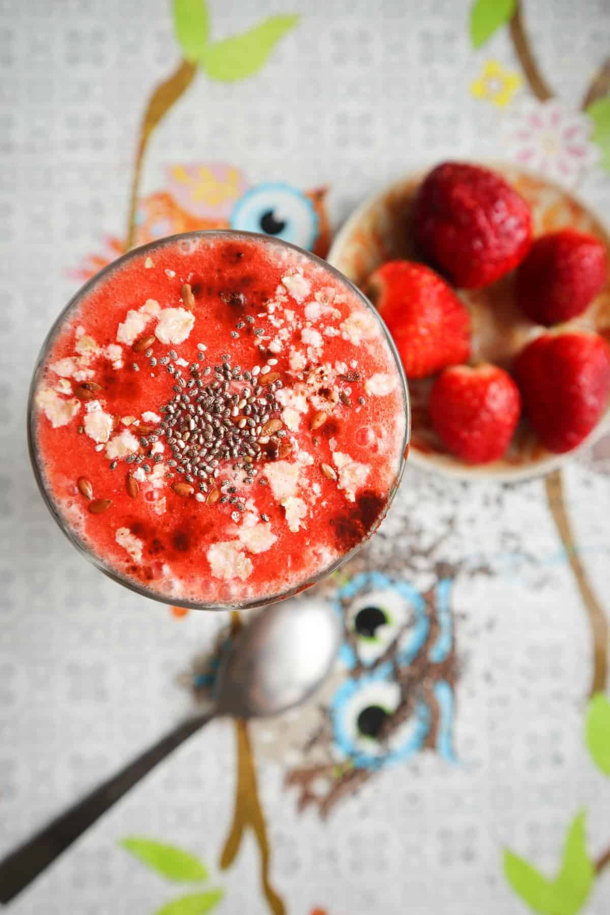 9. Chia Seed Strawberry Shake