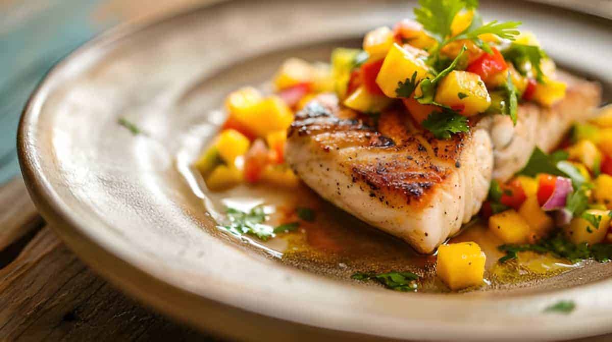 5. Mango Salsa with Grilled Fish