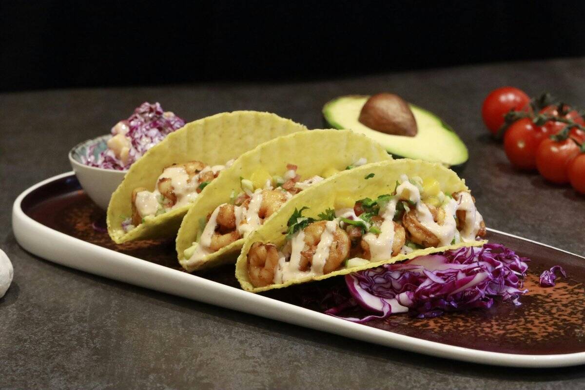 1. Spicy Shrimp Tacos with Avocado Slaw