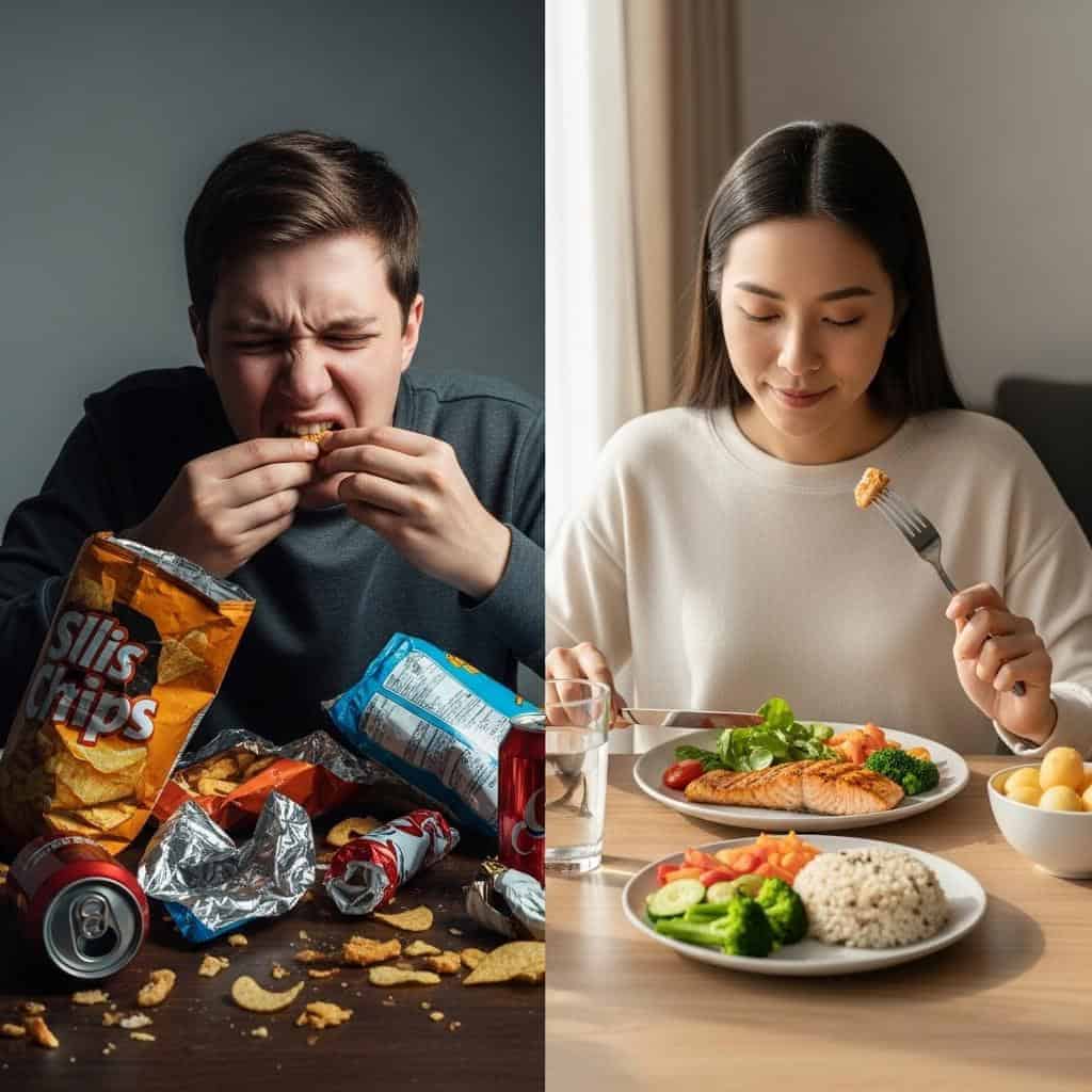 8. Eating Quickly and Mindlessly
