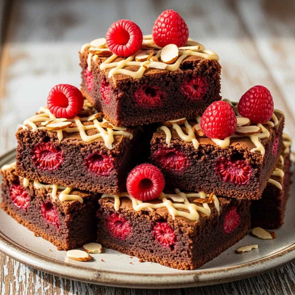 7. Raspberry Almond Brownies