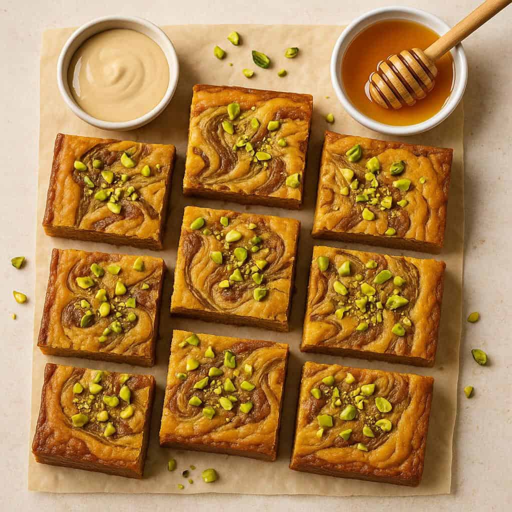 10. Tahini Swirl Brownies