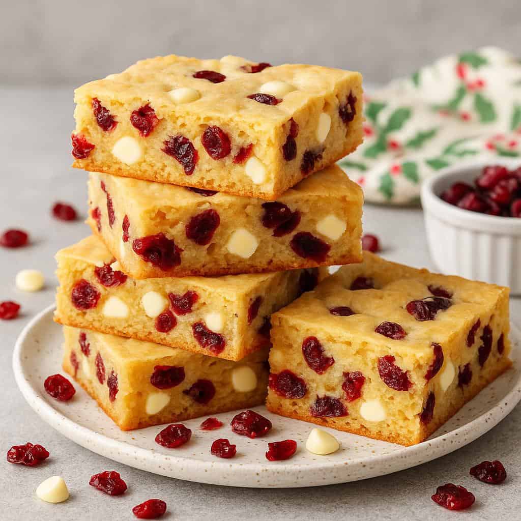 14. White Chocolate Cranberry Brownies