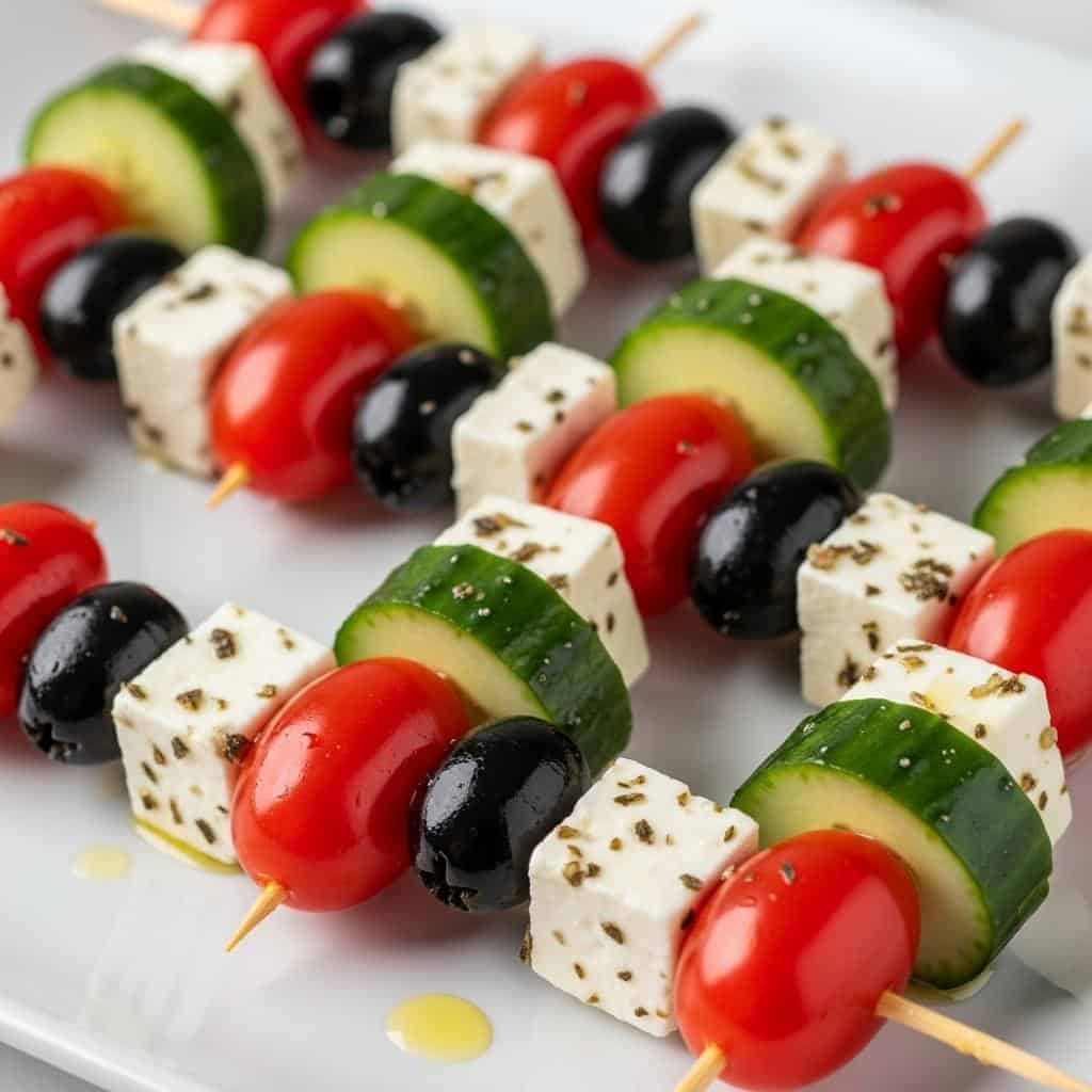 3. Greek Salad Skewers
