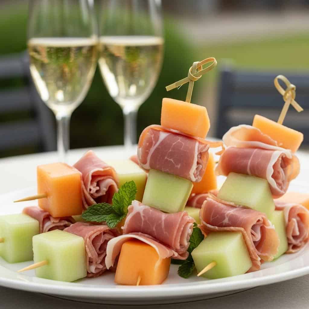 4. Prosciutto and Melon Skewers