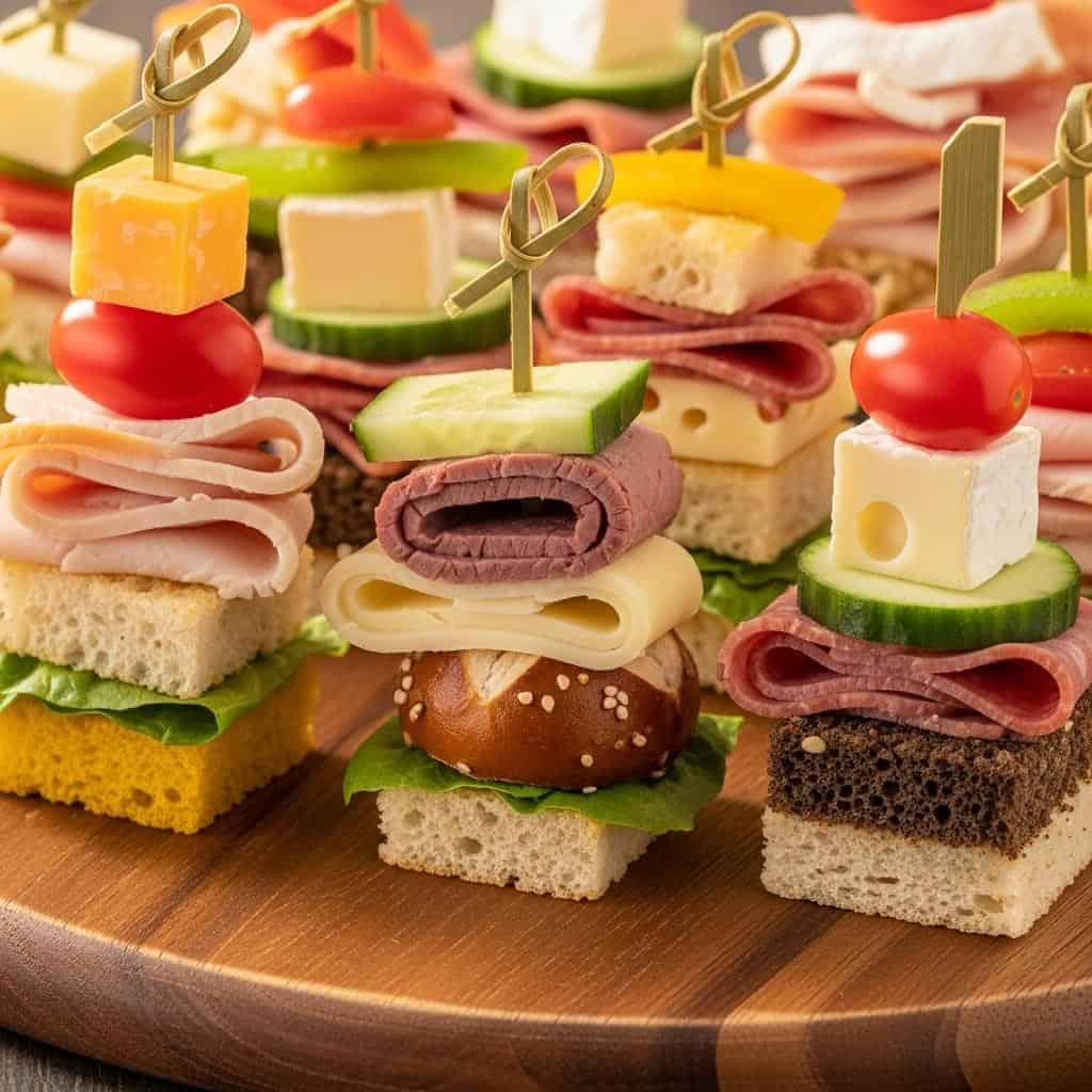 7. Mini Sandwich Skewers