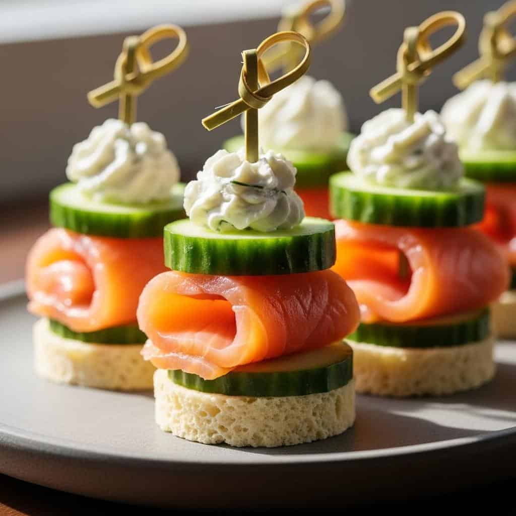 11. Smoked Salmon and Cucumber Skewers