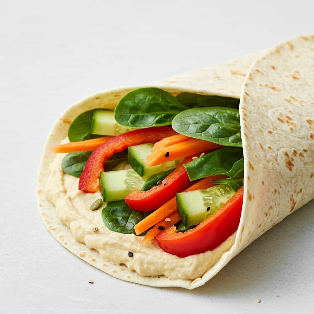 7. Veggie Hummus Wrap