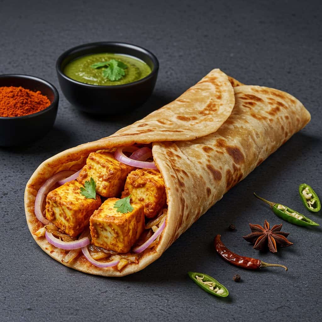 14. Indian Paneer Tikka Kathi Roll