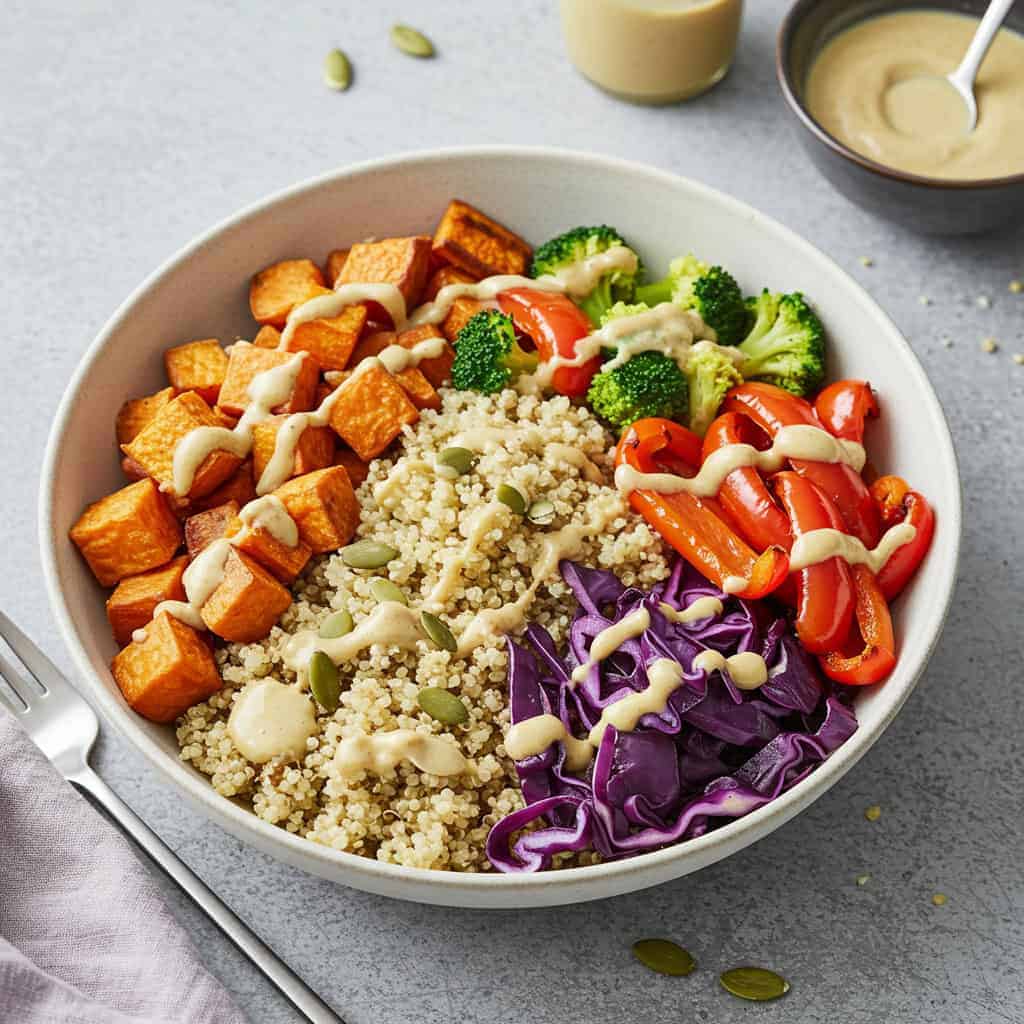 1. Rainbow Quinoa Power Bowl