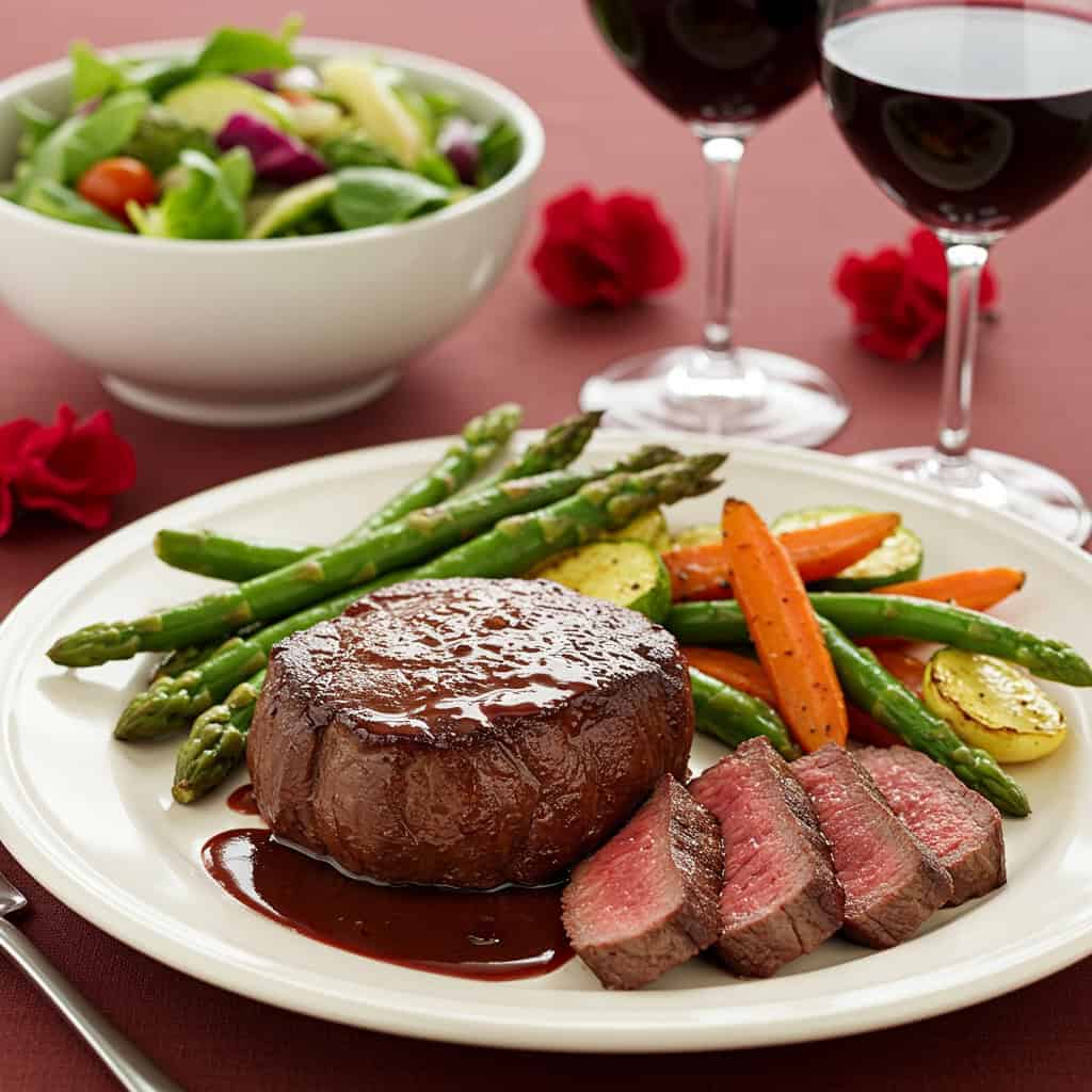 5. Filet Mignon with Red Wine Reduction