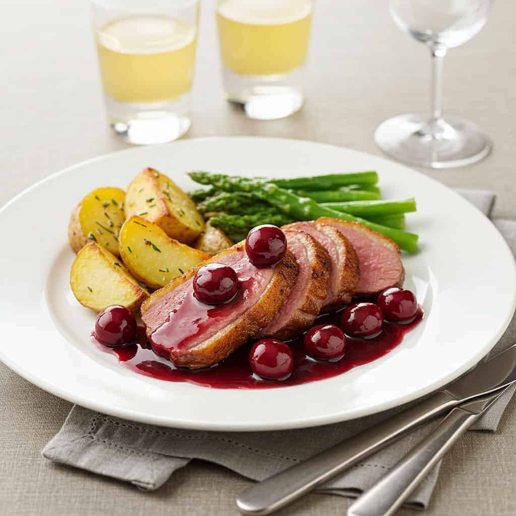 11. Duck Breast with Cherry Sauce
