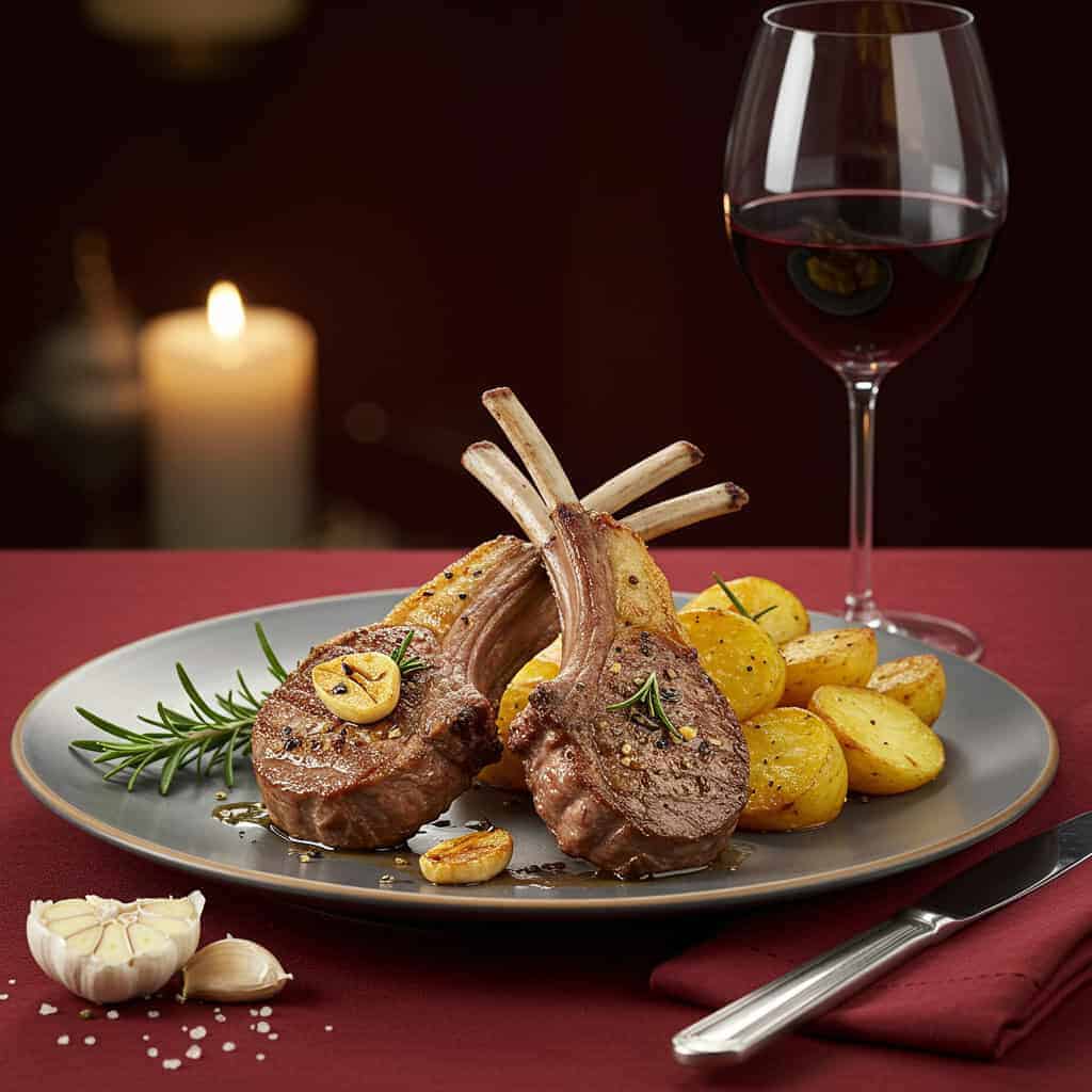 13. Lamb Chops with Rosemary and Garlic