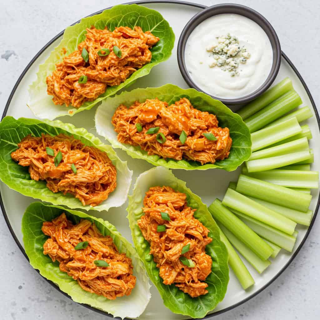 4. Buffalo Chicken Lettuce Wraps