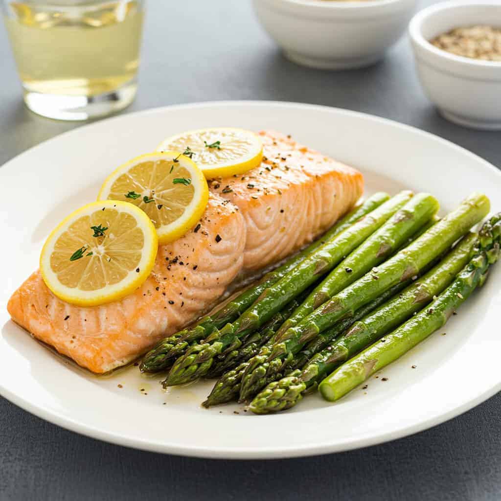 6. Lemon Herb Salmon with Asparagus