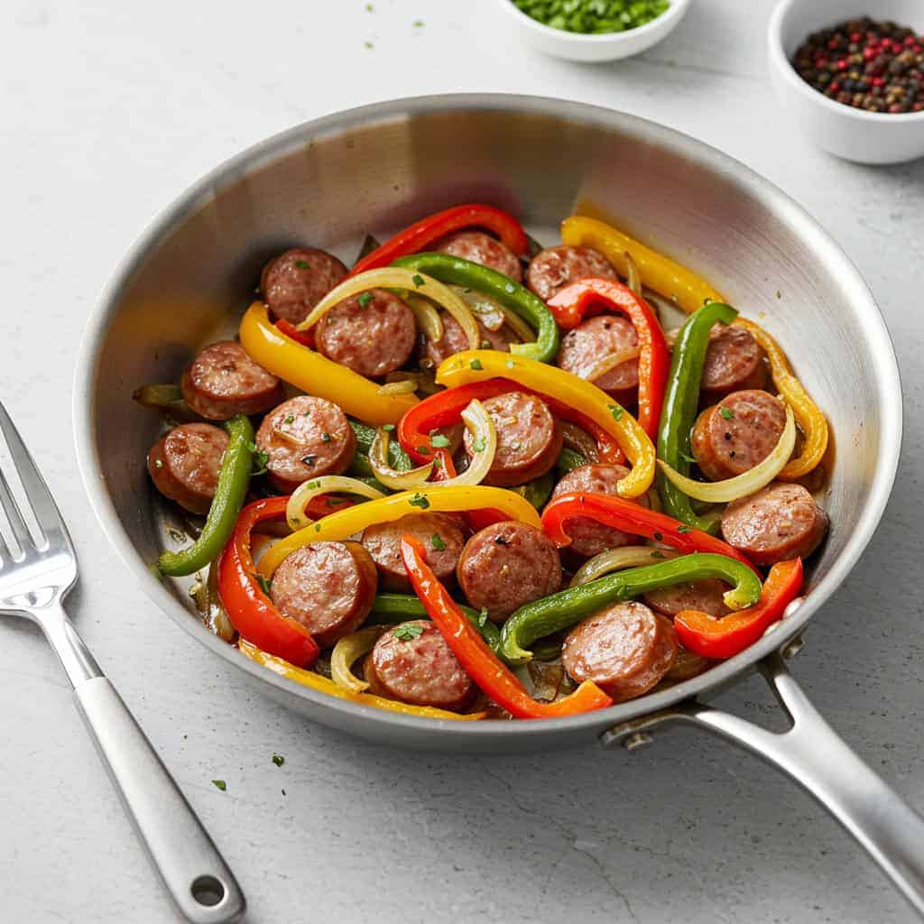 15. Italian Sausage and Peppers Skillet