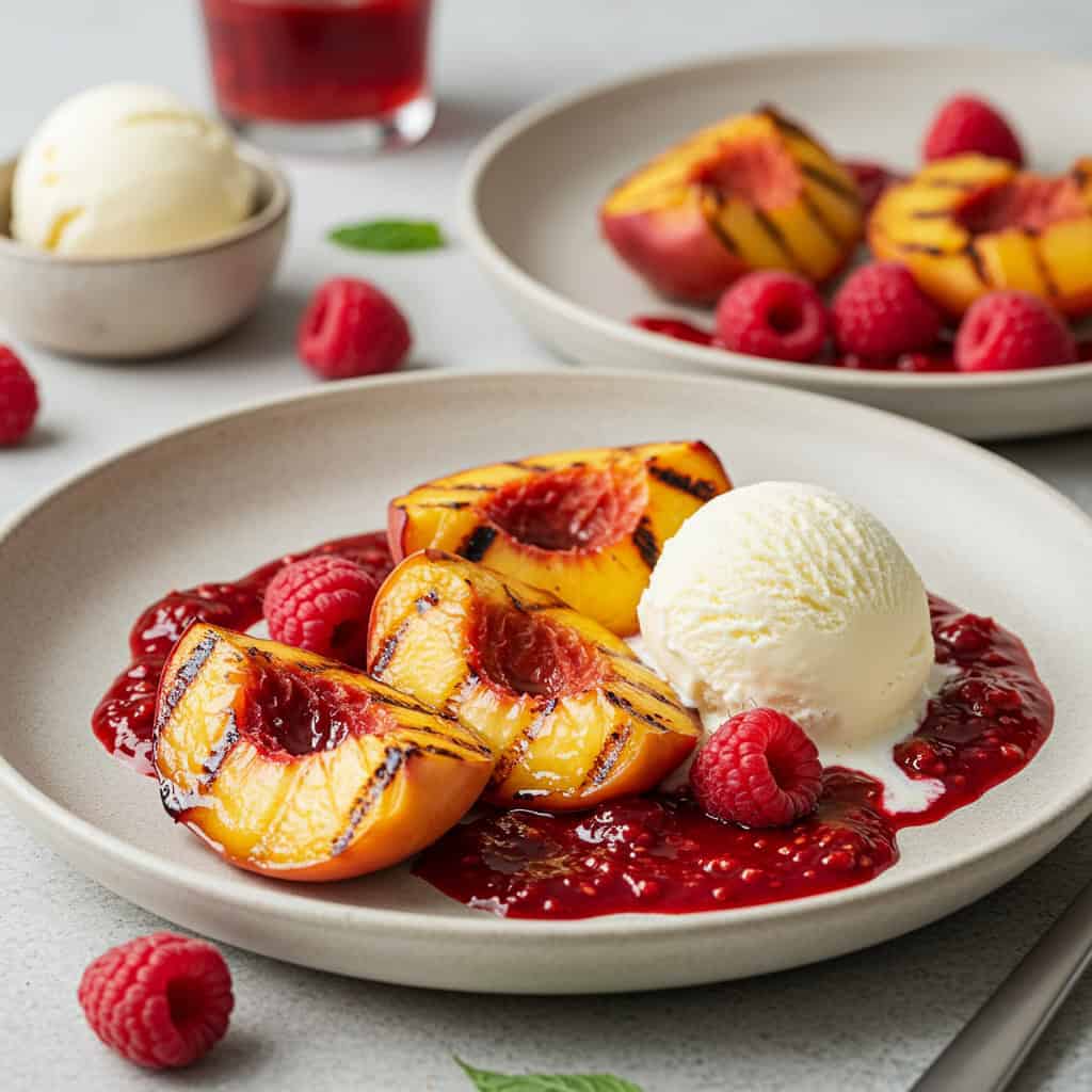 7. Grilled Peach Melba