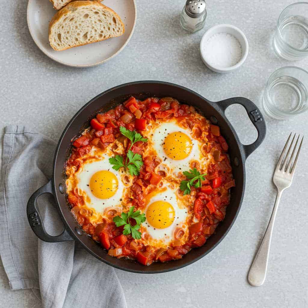 7. Shakshuka (Eggs Poached in Tomato Sauce)
