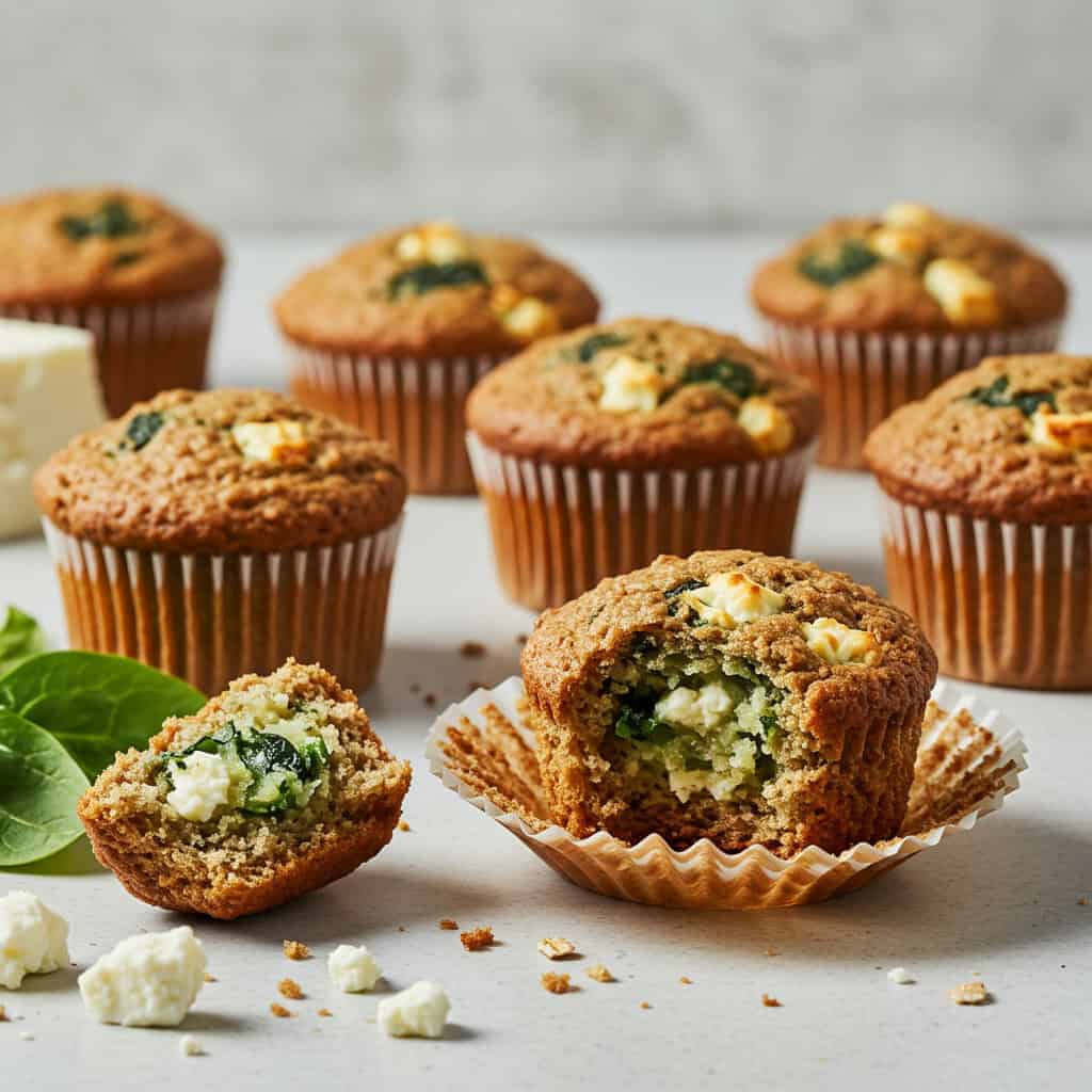 12. Savory Muffins with Spinach and Feta