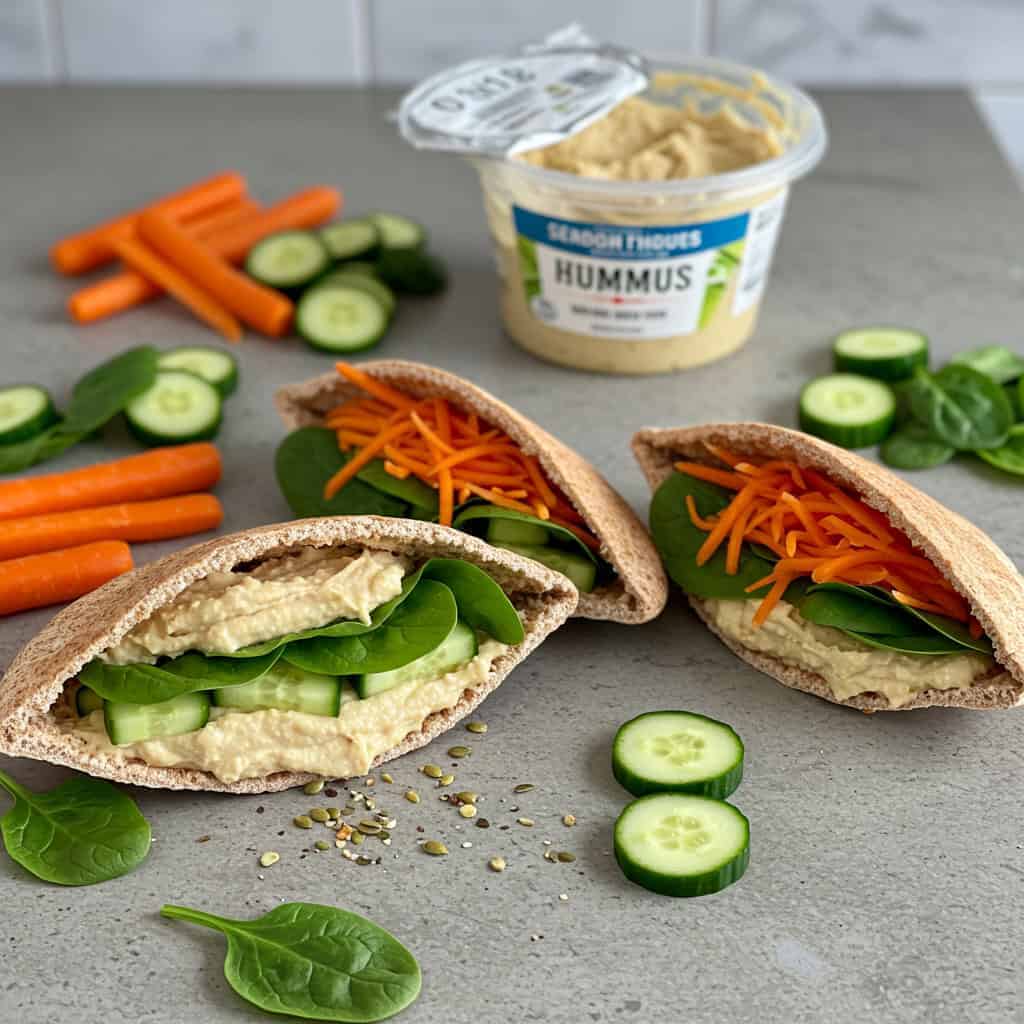 4. Hummus & Veggie Pita Pockets