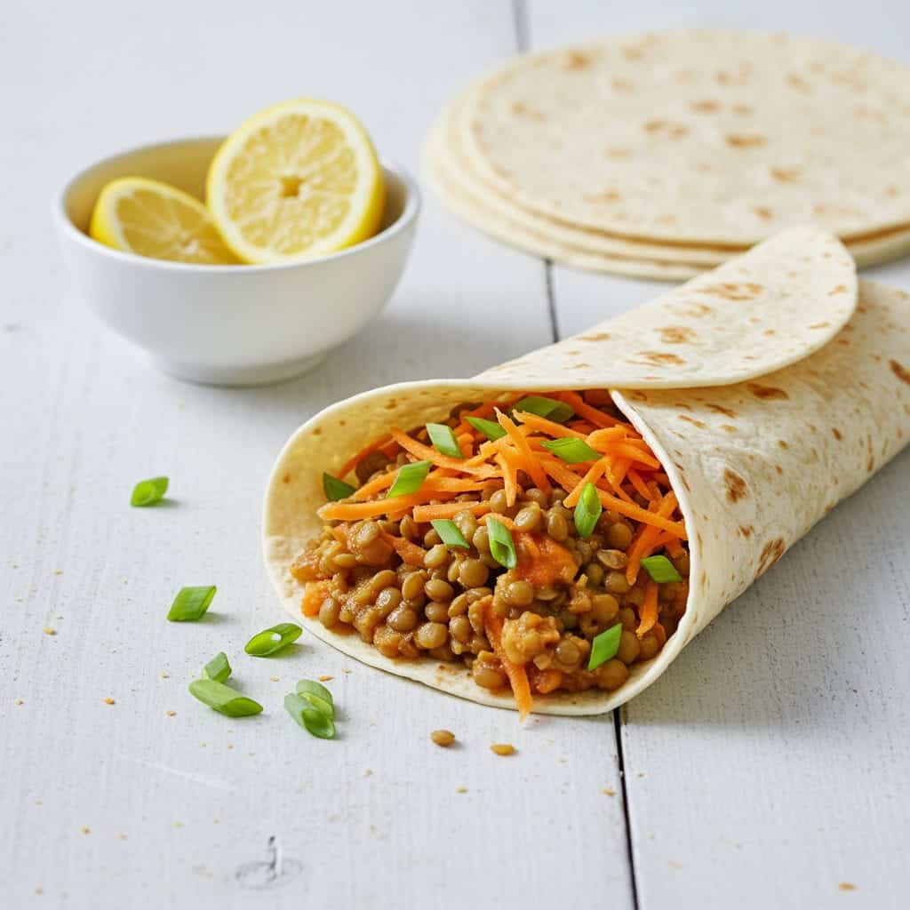8. Lentil & Carrot Wraps