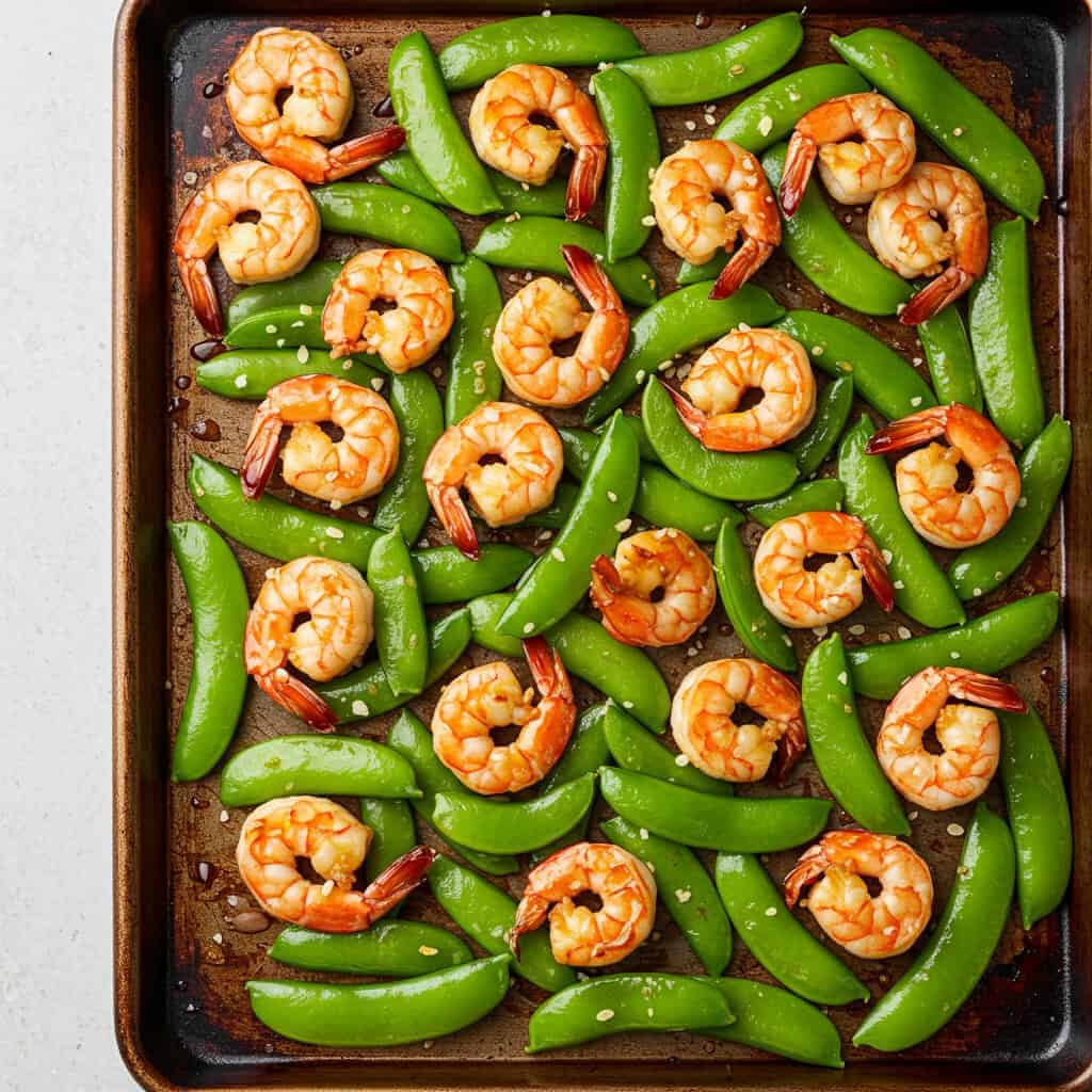 6. Teriyaki Shrimp & Snap Peas