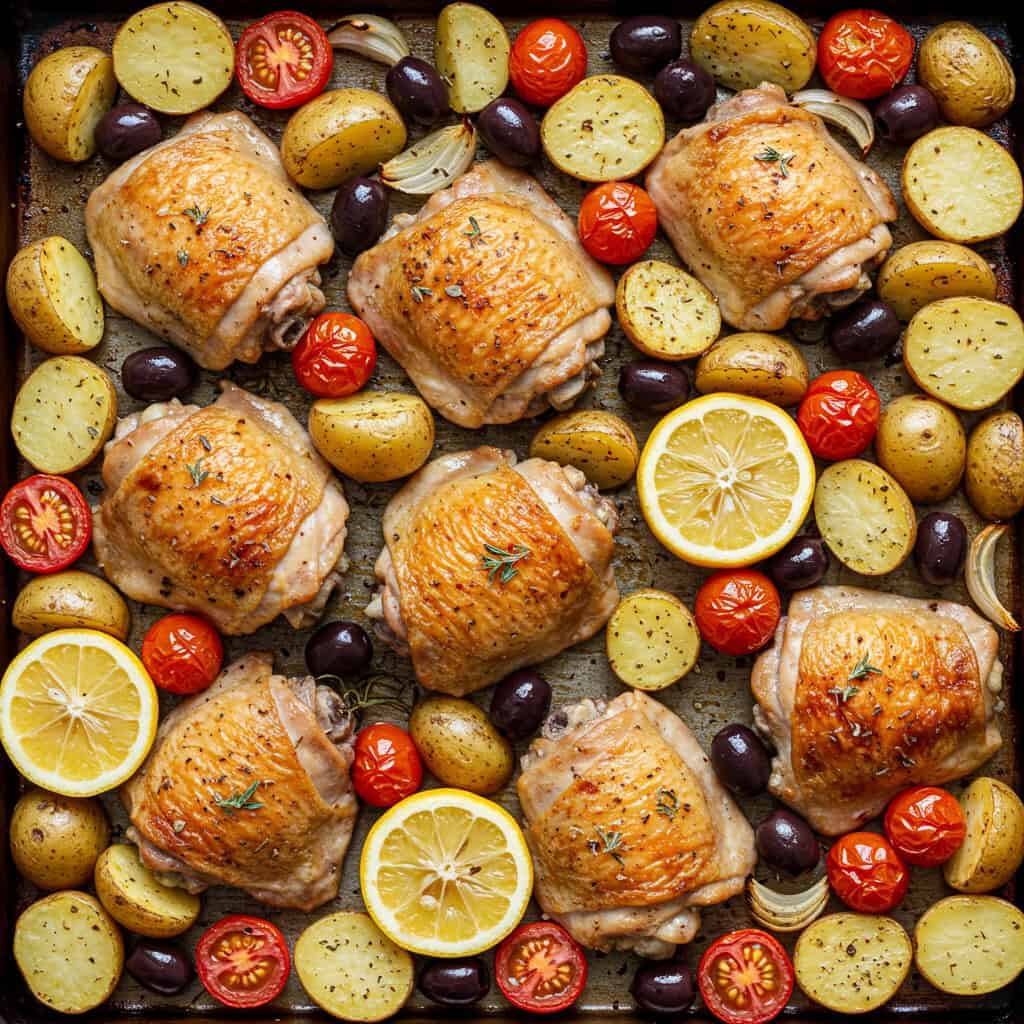 7. Greek Chicken with Potatoes & Olives
