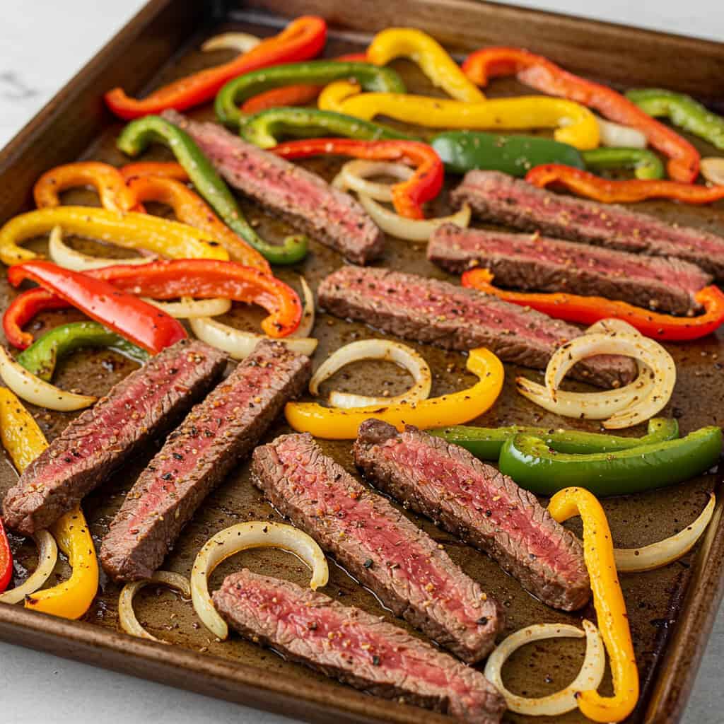 9. Sheet-Pan Steak Fajitas