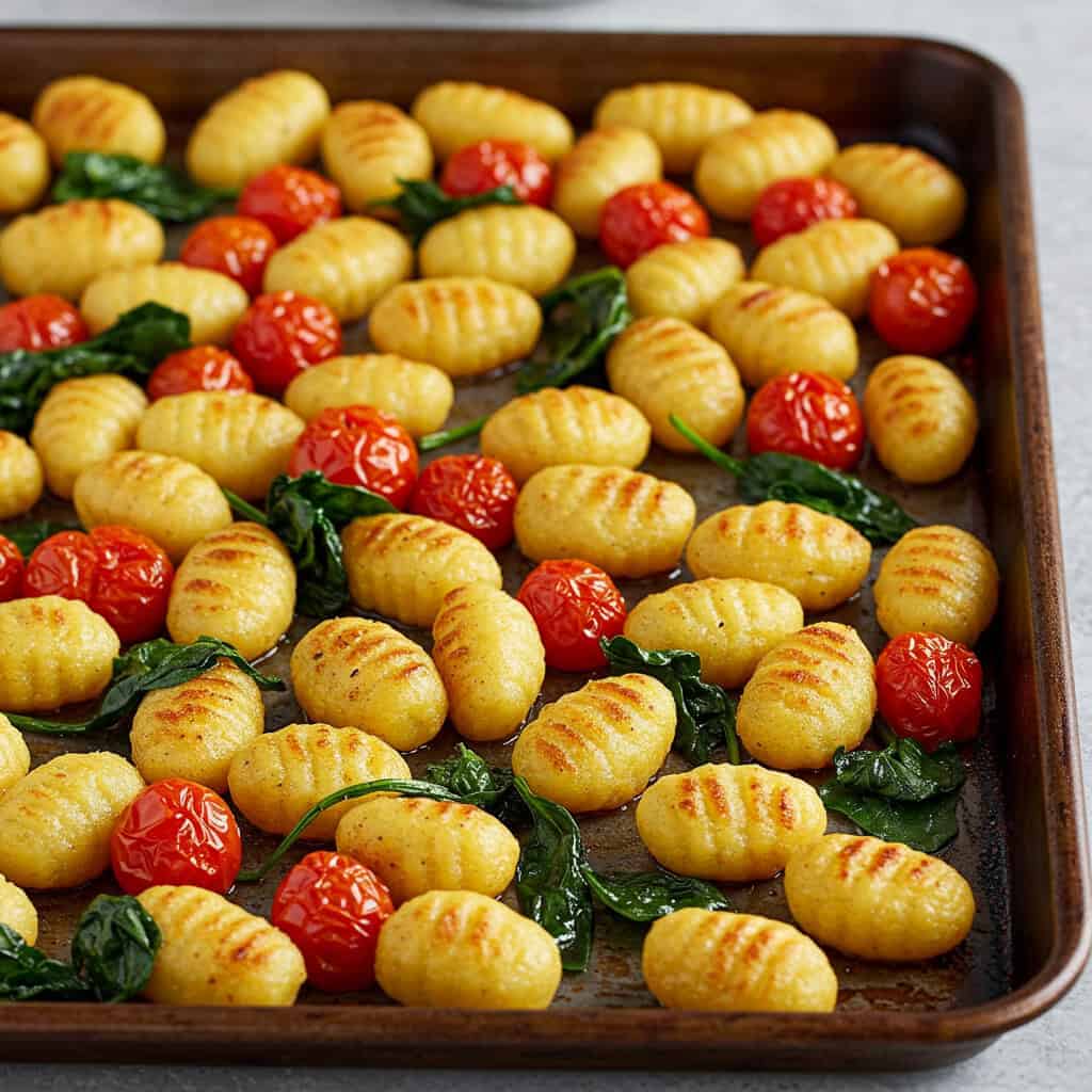 10. Roasted Gnocchi with Cherry Tomatoes & Spinach