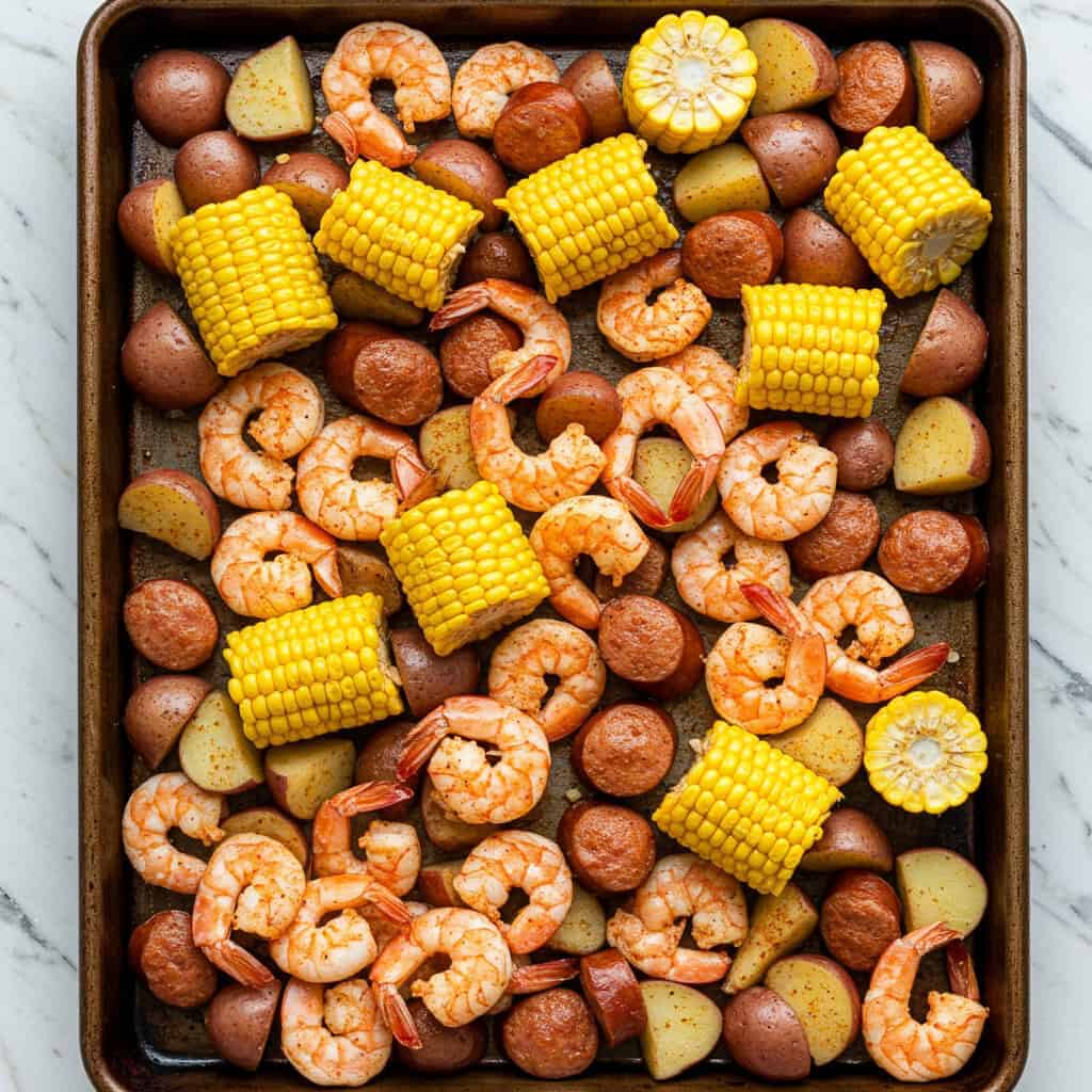 12. Cajun Shrimp & Sausage Bake