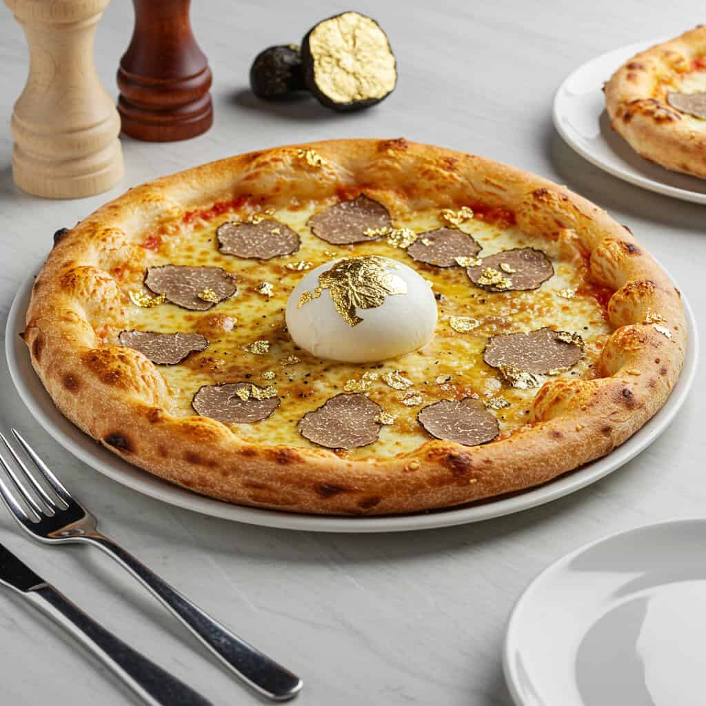 14. White Truffle & Gold Pizza - Margo's, Malta