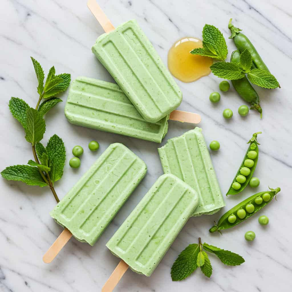 10. Sweet Pea Mint Popsicles