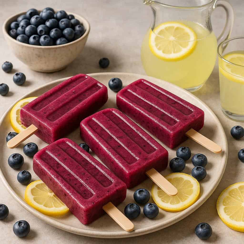 3. Blueberry Lemonade Pops