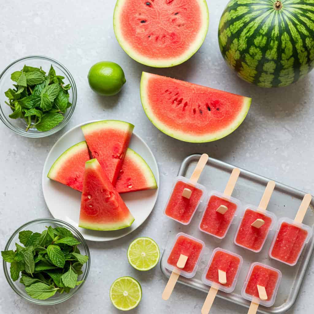 4. Watermelon Mint Pops