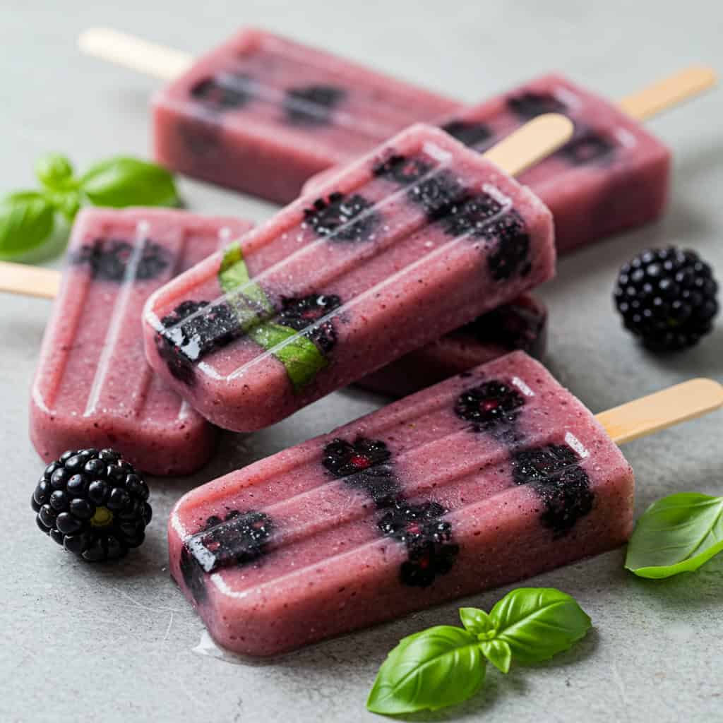 8. Blackberry Basil Pops