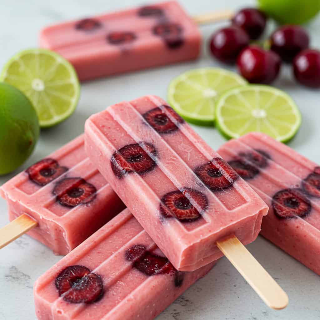 10. Cherry Limeade Pops