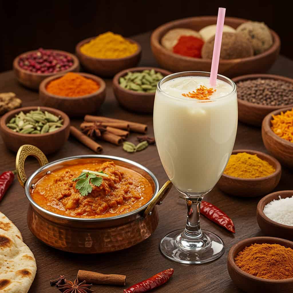 6. Curry and Lassi (India)
